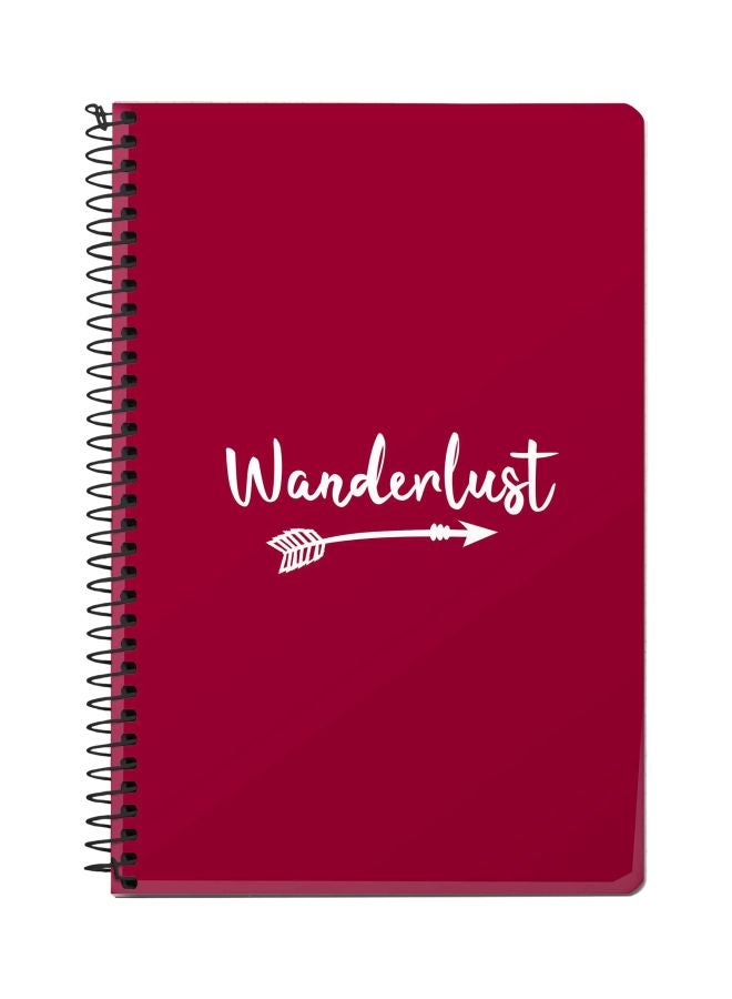 Stylizedd Wanderlust Printed A5 Spiral Notebook Purple/White