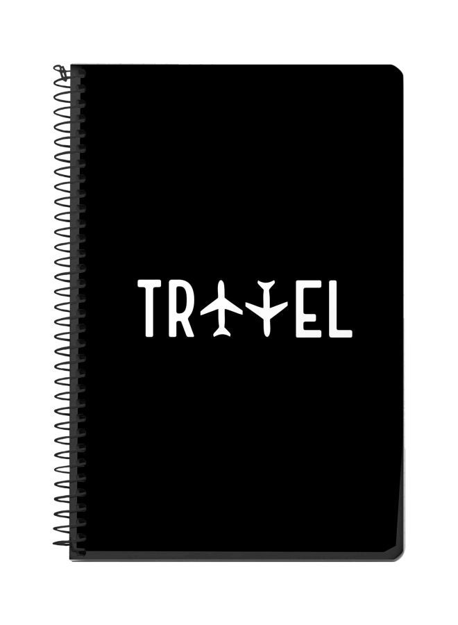 Stylizedd Travel Printed A5 Spiral Notebook Black/White