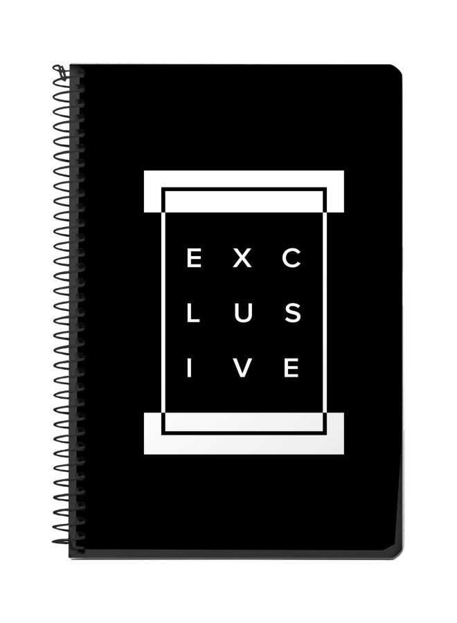 Stylizedd Exclusive Printed A5 Spiral Bound Notebook Black/White
