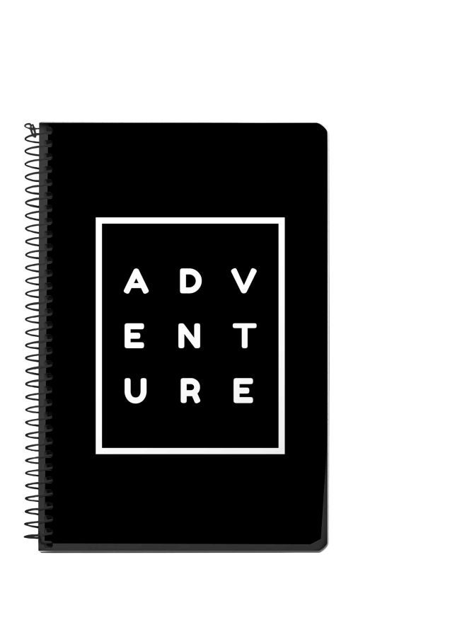 Stylizedd Adventure Printed A5 Spiral Bound Notebook Black/White 