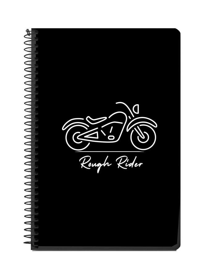 Stylizedd A5 Rough Rider Printed Spiral Bound Notebook Black/White