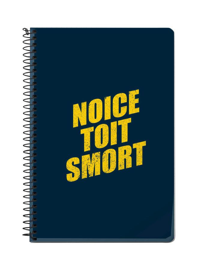 Stylizedd A5 Noice Toit Smort Printed Spiral Bound Notebook Blue/Yellow