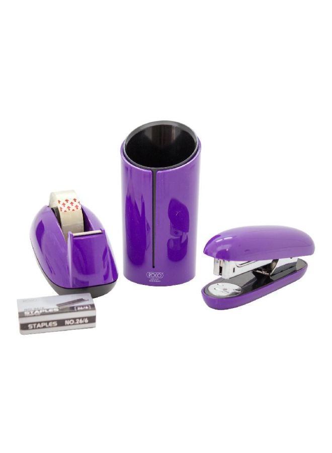 روكو مجموعة أدوات مكتبية مكونة من 5 قطع أرجواني - Image 1