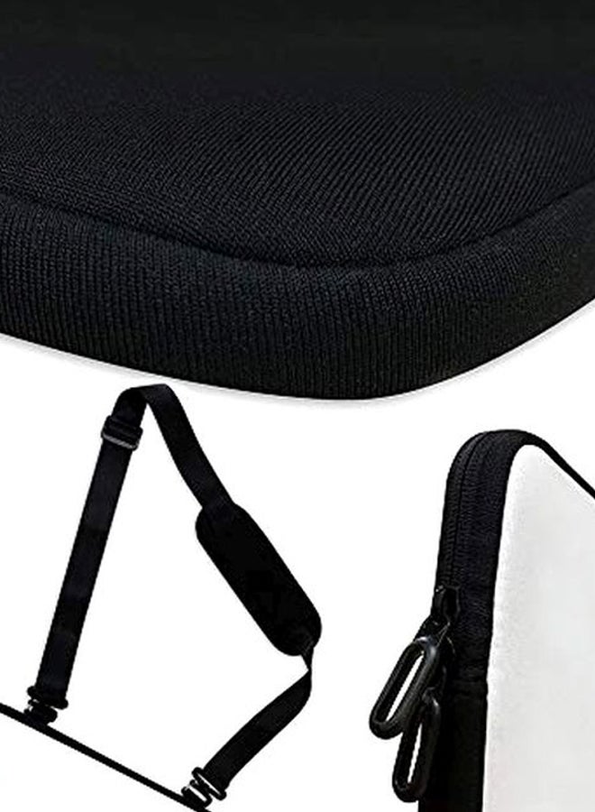 Stylizedd Marble Printed Laptop Sleeve With Strap For Apple MacBook 15-Inch Pink/White/Black - Image 4