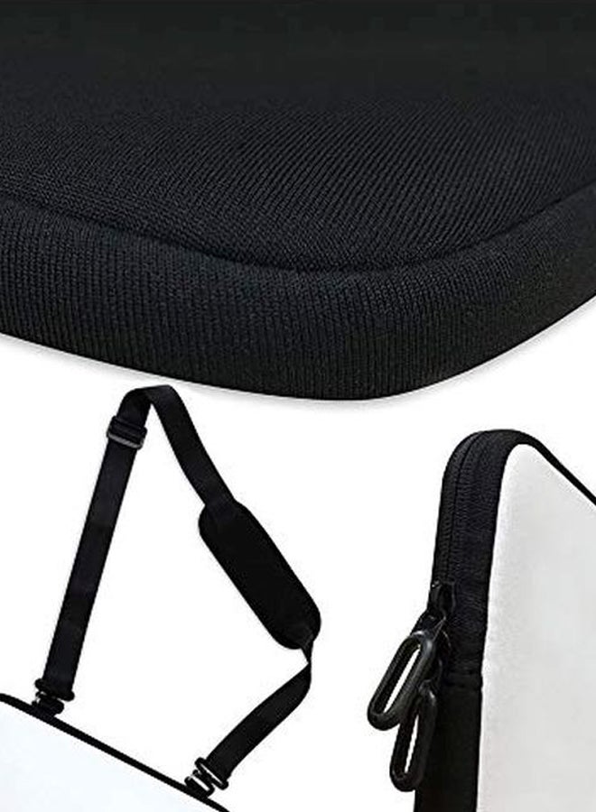 Stylizedd Just Deduce It Printed Laptop Sleeve With Strap For Apple MacBook 15-Inch Black/White - Image 3