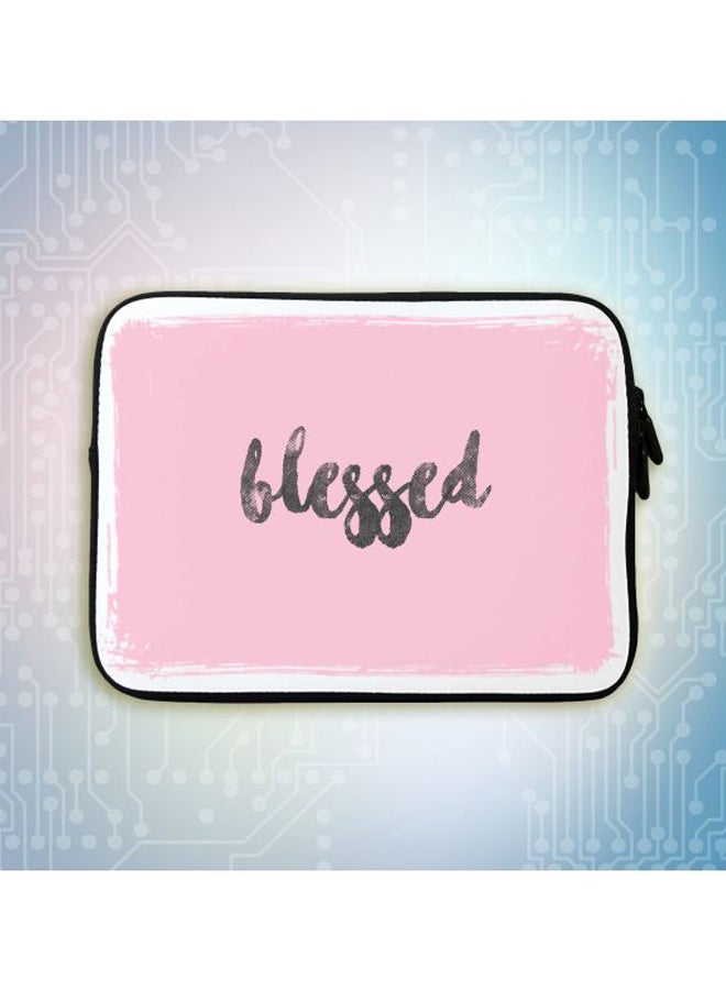 Stylizedd Blessed Water Resistant Sleeve For Apple MacBook 15 Inch Baby Pink - Image 2