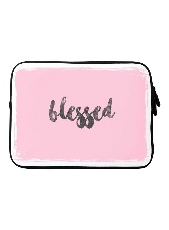Stylizedd Blessed Water Resistant Sleeve For Apple MacBook 15 Inch Baby Pink - Image 1
