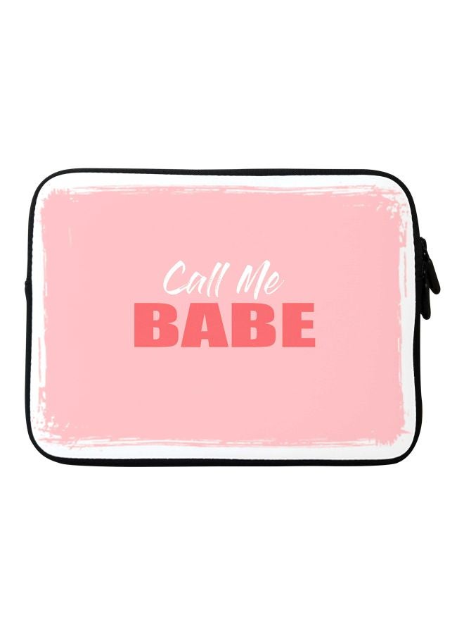 Stylizedd Call Me Babe Printed Carrying Sleeve For Apple MacBook 15-Inch Pink/Red/White - Image 1