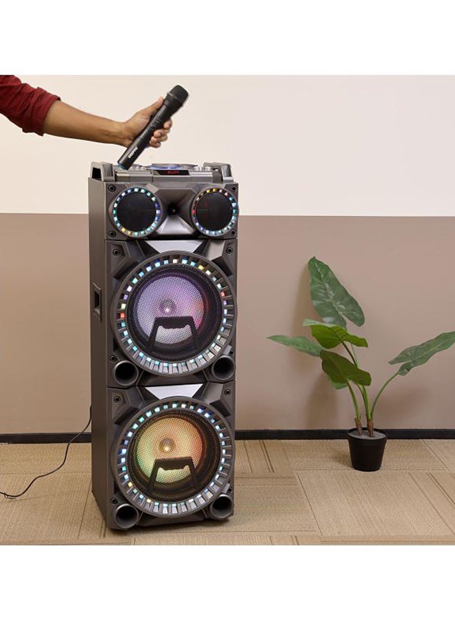 GEEPAS - Professional Speaker With Drum Kit Panel And Wireless Microphone Black - Image 1