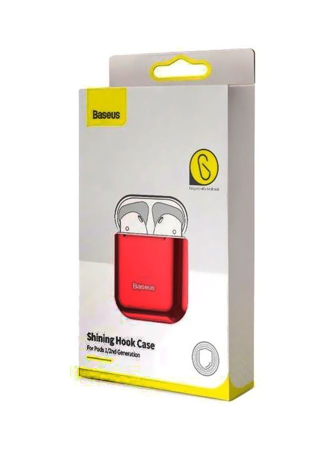 Baseus - Shining Hook Case For Apple AirPods 1st And 2nd Generation Red - Image 1