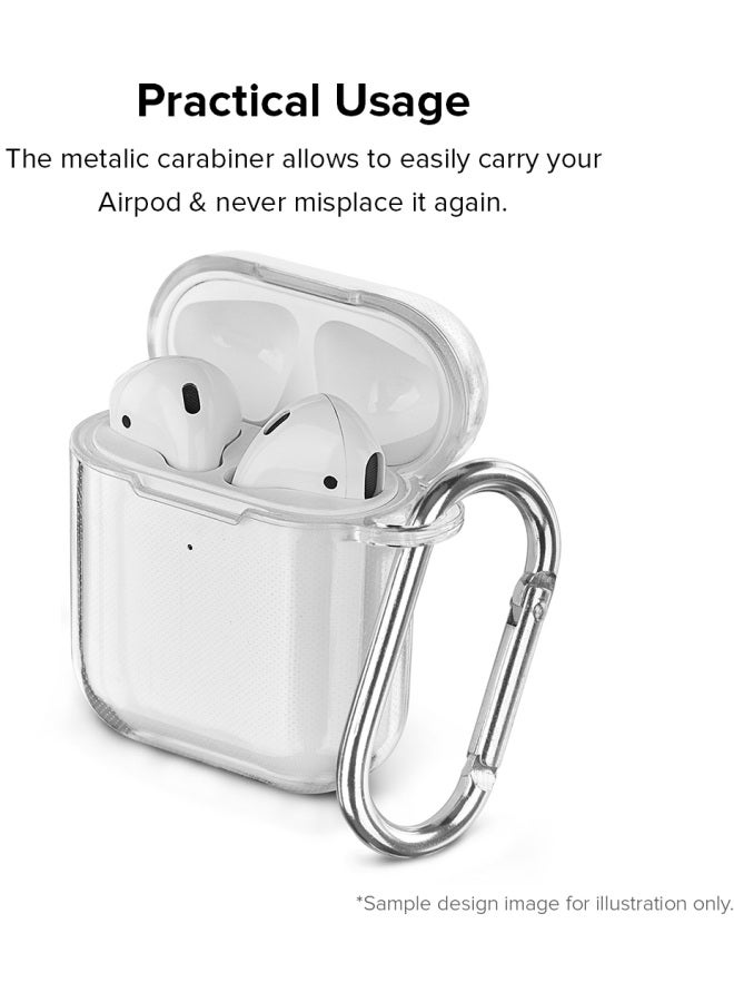 Stylizedd Printed Protective Case Cover For Apple AirPods 2/1 Black/White/Clear - Image 3