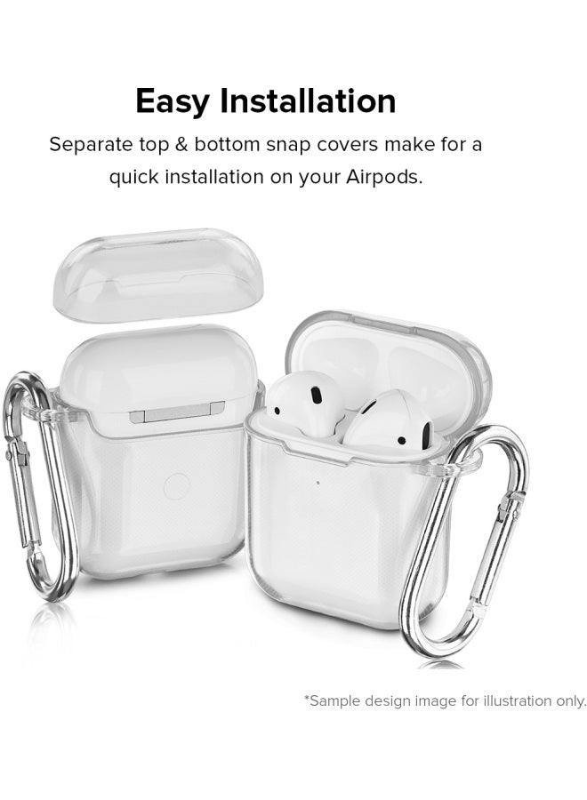 Stylizedd Printed Protective Case Cover For Apple AirPods 2/1 Black/White/Clear - Image 4