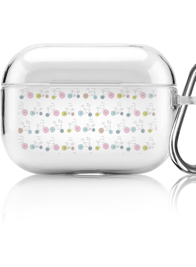 Stylizedd Printed Protective Case Cover With Hook For Apple AirPods Pro White/Pink/Blue - Image 5