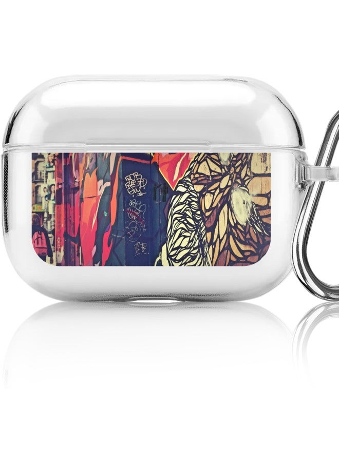 ستايلايزد غطاء حماية مزين بطبعات ومزود بحلقة للتعليق لسماعة أبل آيربودز برو متعدد الألوان - Image 5