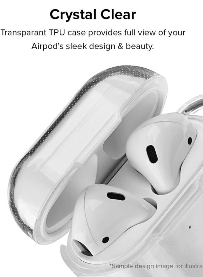 ستايلايزد حافظة حماية من سلسلة كلاسيك مزينة بطبعة ثمرة البلوط  لسماعات أبل آيربودز 2/1 أبيض/ بني/ أصفر - Image 2