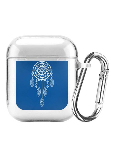 Classic Series Dream Catcher Printed Case For Apple AirPods 2/1 White/Blue