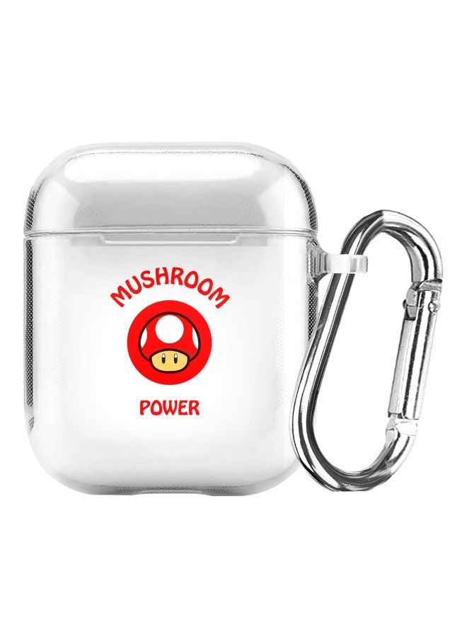 Stylizedd Classic Series Mushroom Power Printed Case For Apple AirPods 2/1 White/Red  - Image 1