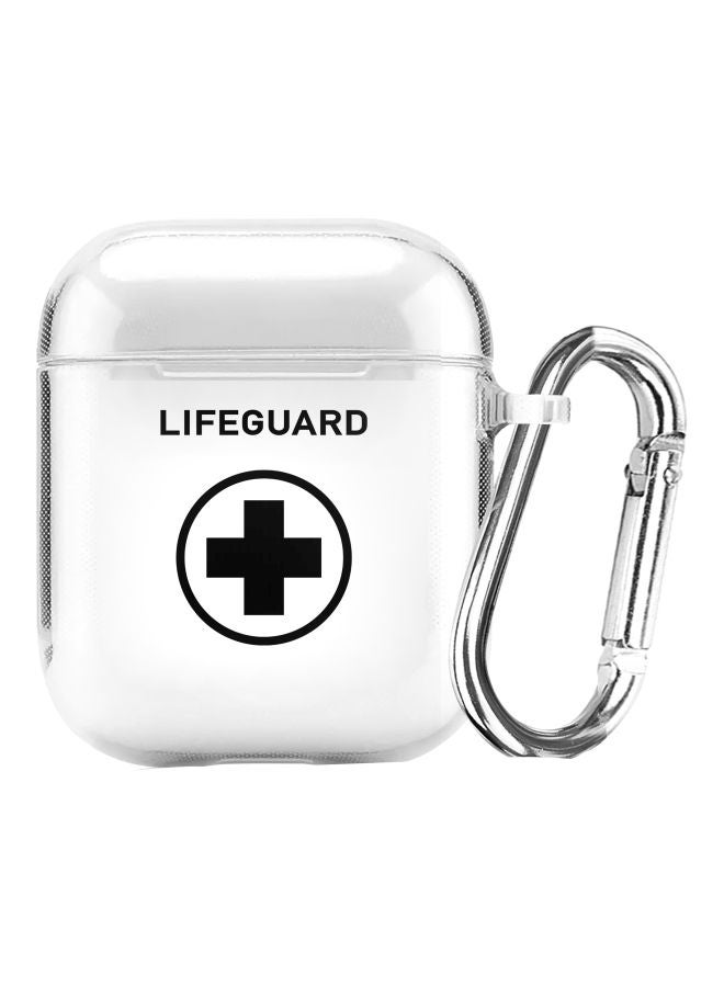 Stylizedd Classic Series Lifeguard Printed Case For Apple AirPods 2/1 White/Black  - Image 1