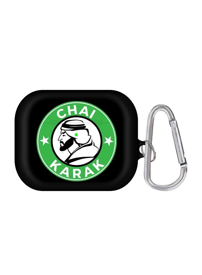Stylizedd Chai Karak Printed Case Cover For Apple AirPods Pro 2019 Black/Green/White  - Image 1