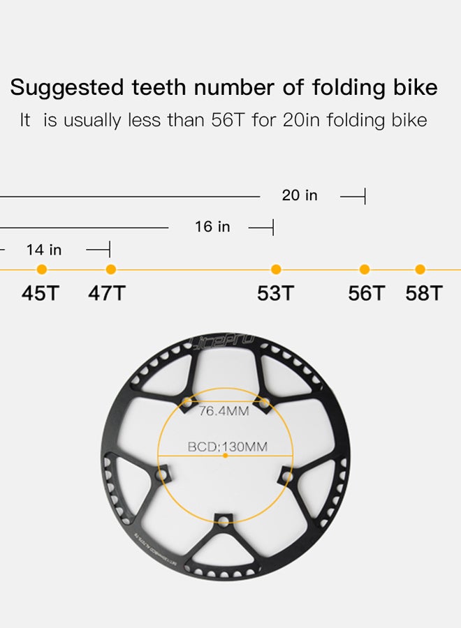 Litepro Bike Bicycle Single Crank Round Chain Ring  - Image 3