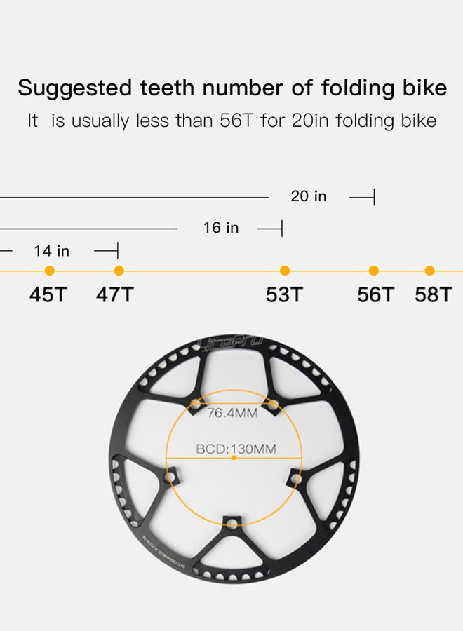Litepro Bike Bicycle Single Crank Round Chain Ring  - Image 3
