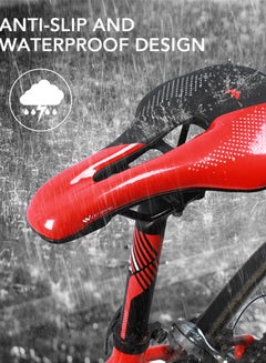 WEST BIKING Soft PU Leather Hollow Breathable Mountain Bicycle Seat 25.3X15cm  - Image 2