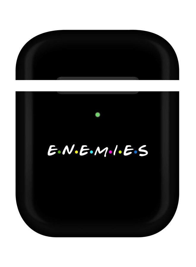 ستايلايزد غطاء حماية واقٍ لسماعات أبل آيربودز طبعة بكلمة "Enemies" - Image 1