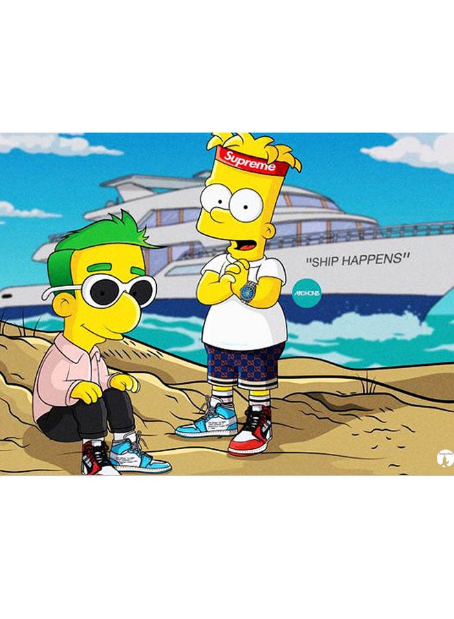 Printed Wall Sticker Multicolour 20cm