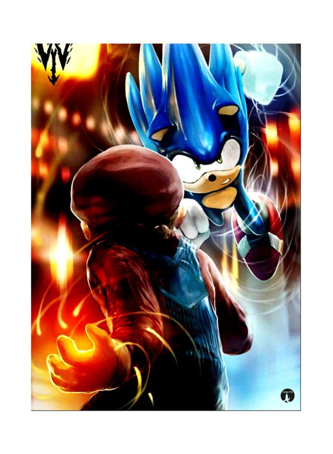 ملصق جداري مطبوع متعدد الألوان 20سم