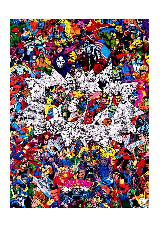 بي بي ملصق جداري مطبوع متعدد الألوان 20سم