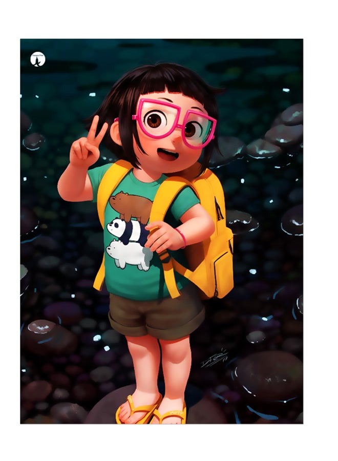 ملصق جداري مطبوع متعدد الألوان 20سم