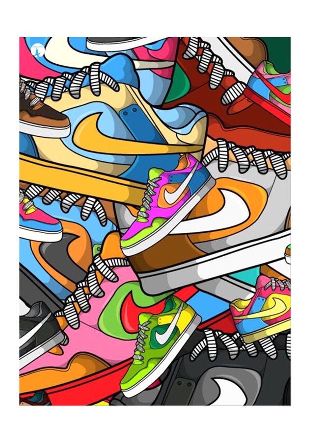 Printed Wall Sticker Multicolour 20cm