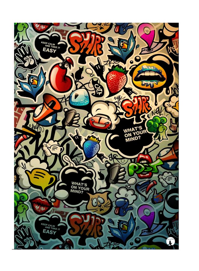 BP Printed Wall Sticker Multicolour 20cm