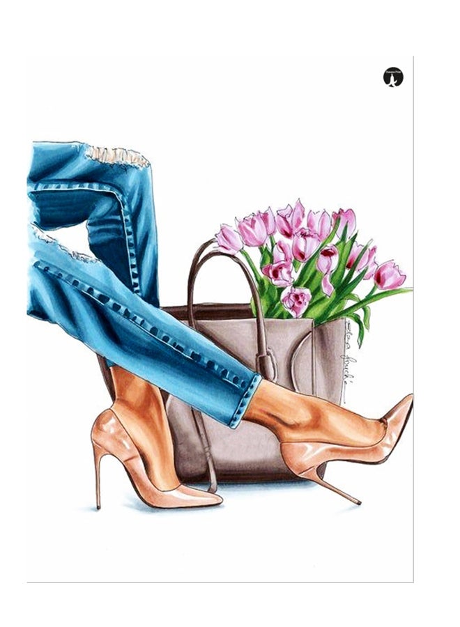 ملصق جداري مطبوع متعدد الألوان 20سم