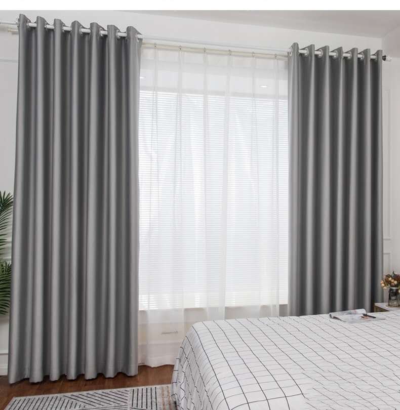 2-Piece Elegant Curtains Silver 200 x 270cm - Image 1