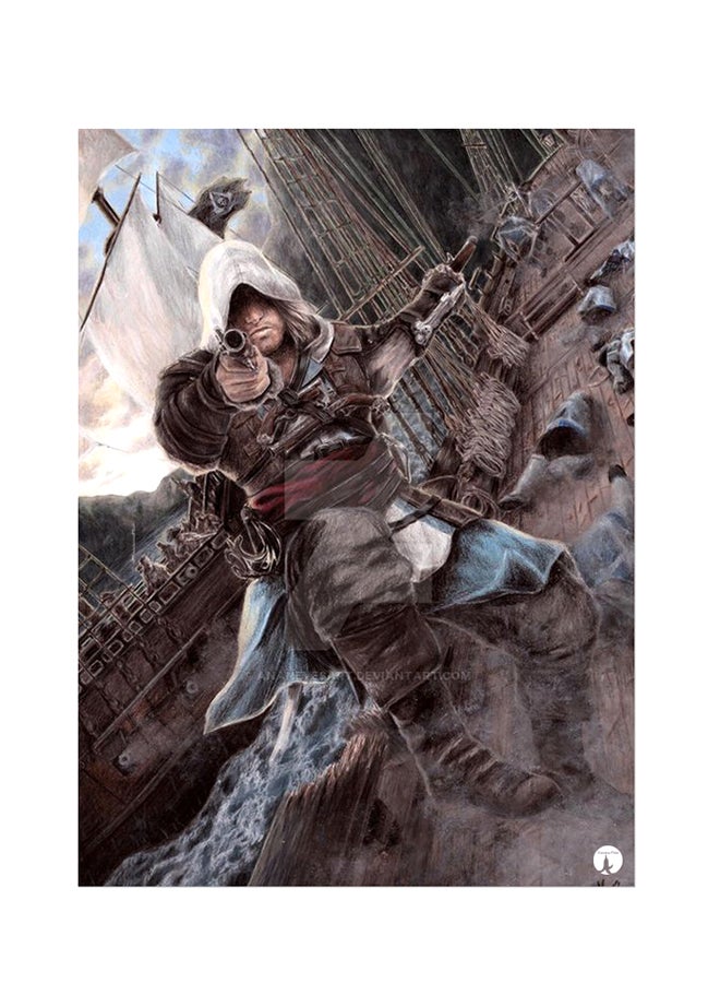 ملصق جداري مطبوع متعدد الألوان 20سم