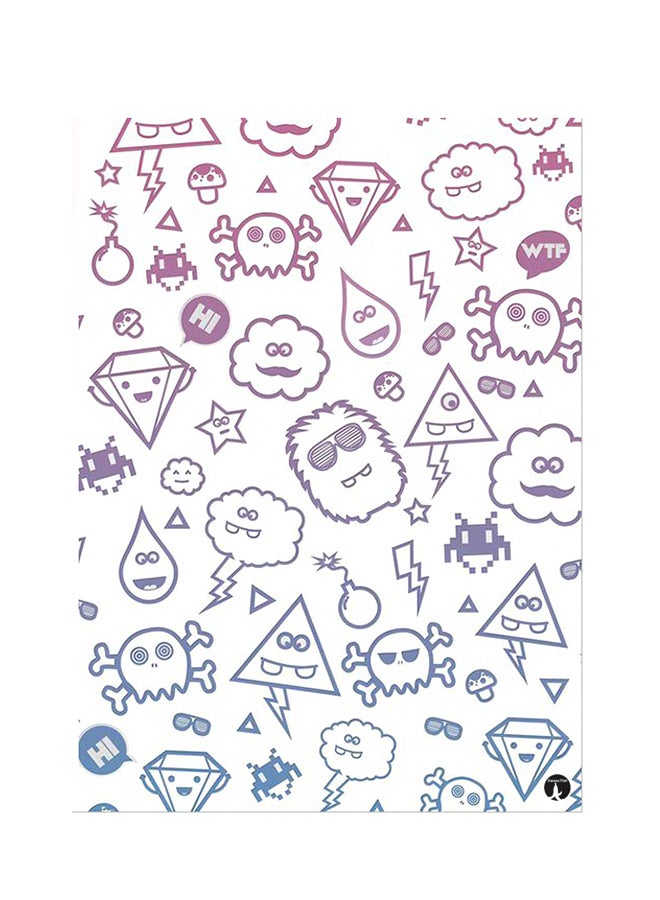 ملصق جداري مطبوع متعدد الألوان 20سم