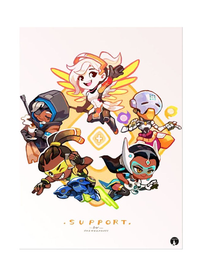 ملصق جداري مطبوع متعدد الألوان 20سم