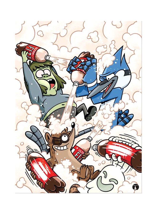 بي بي ملصق جداري مطبوع متعدد الألوان 20سم