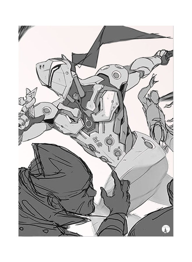 ملصق جداري مطبوع متعدد الألوان 20سم