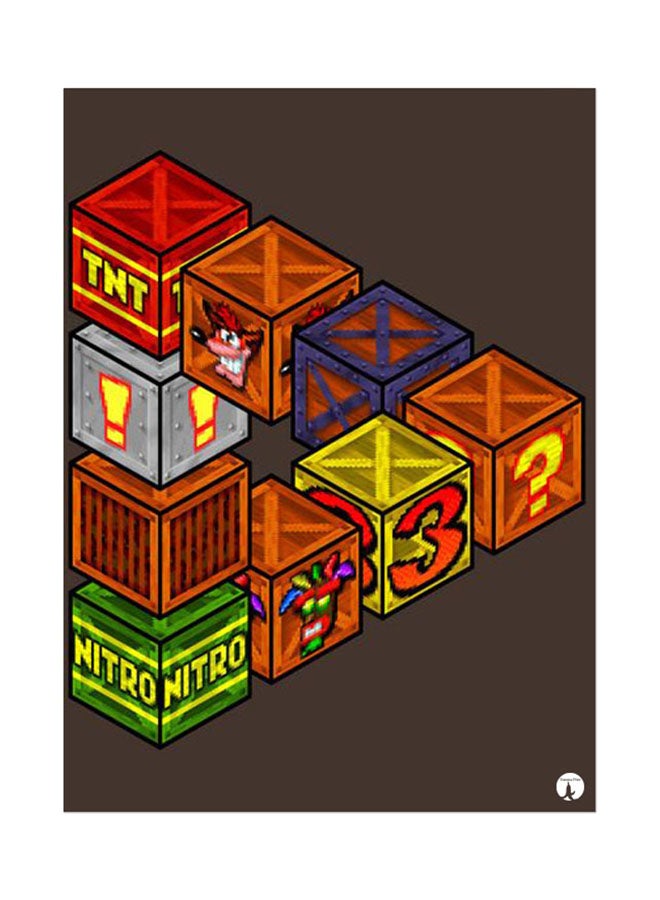 ملصق جداري مطبوع متعدد الألوان 20سم