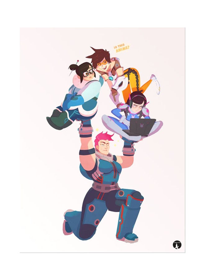 Printed Wall Sticker Multicolour 20cm