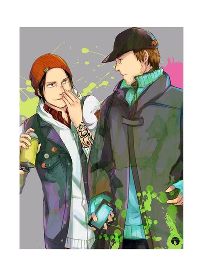 بي بي ملصق جداري مطبوع متعدد الألوان 20سم