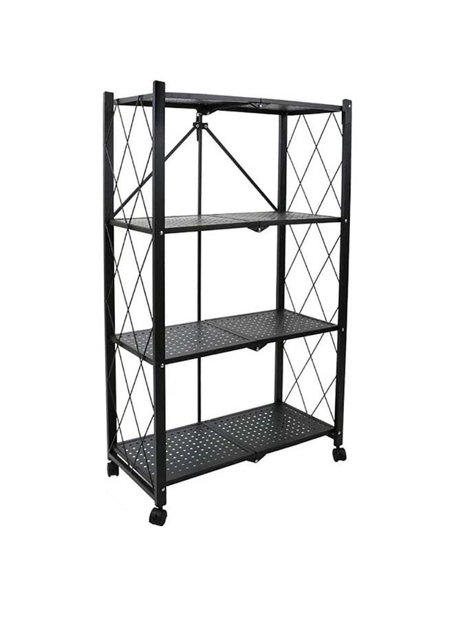 4-Tire Kitchen Storage Racks black 120x40x13cm  - Image 1