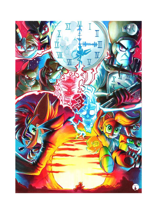 بي بي ملصق جداري مطبوع متعدد الألوان 20سم