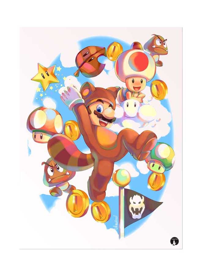 Printed Wall Sticker Multicolour 20cm