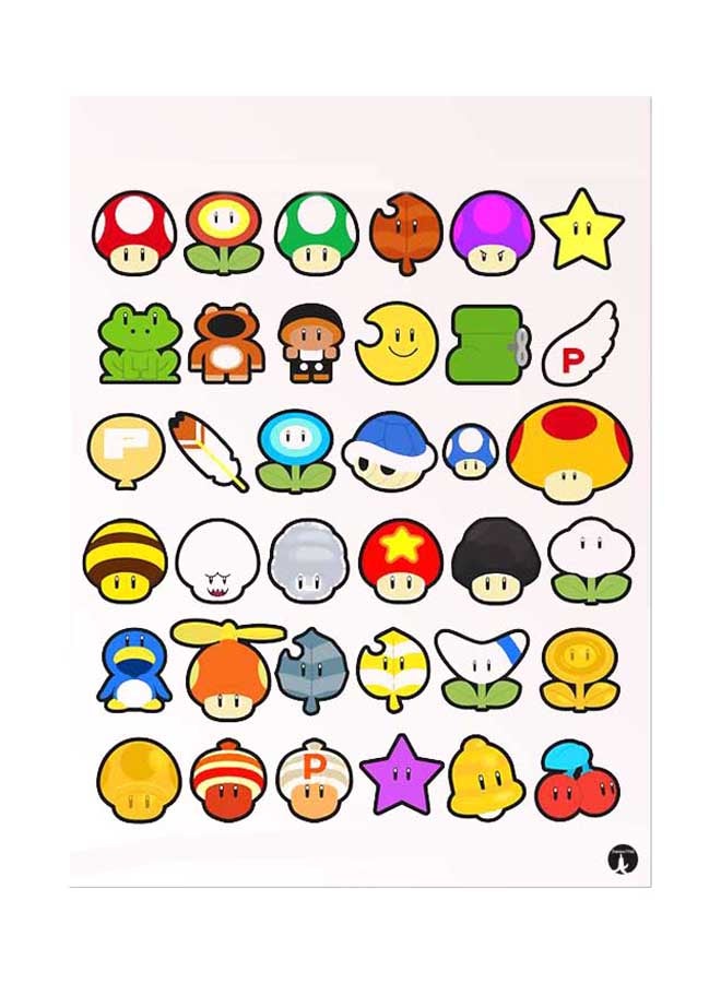 بي بي ملصق جداري مطبوع متعدد الألوان 20سم