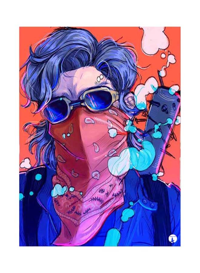 بي بي ملصق جداري مطبوع متعدد الألوان 20سم