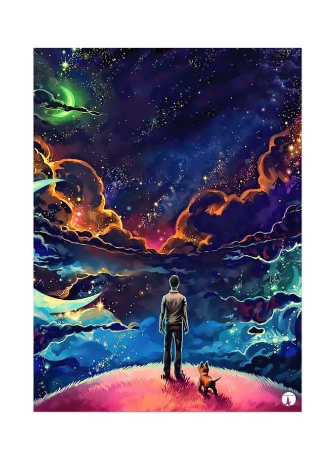 بي بي ملصق جداري مطبوع متعدد الألوان