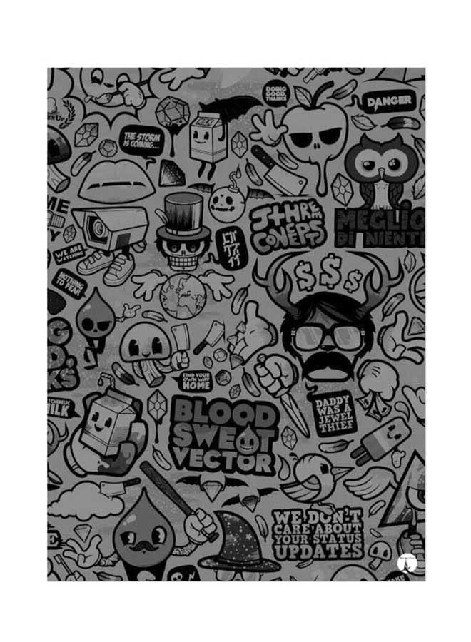 ملصق جداري مطبوع متعدد الألوان 20سم